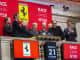 FCA Chief Executive and Ferrari Chairman Sergio Marchionne (2nd R) rings the opening bell above the floor of the NYSE for Ferrari's IPO, October 21, 2015.