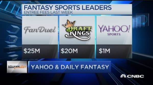 Yahoo ensnared in daily fantasy site crackdown