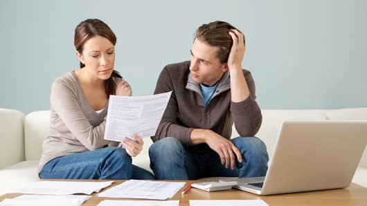 Couple with financial stress