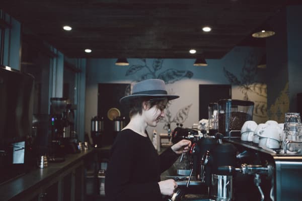 Barista at Birch Coffee Shop in Lower Manhattan