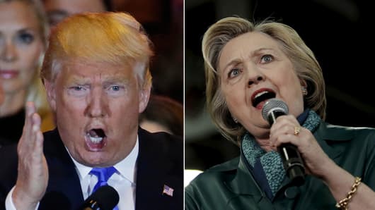 Donald Trump and Hillary Clinton, presidential candidates