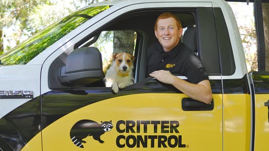 For $30,000 Caleb Stroh purchased his Critter Control franchise, which today earns $175,000 in annual revenues.
