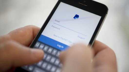 PayPal app on a mobile phone