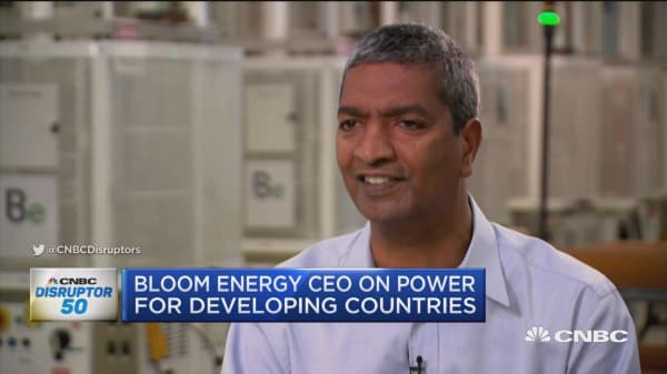 Bloom Energy lands at number 6 on CNBC's Disruptors