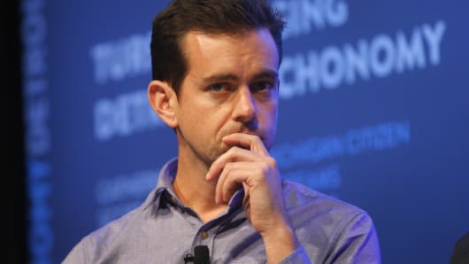 Jack Dorsey, CEO of Twitter and Square.