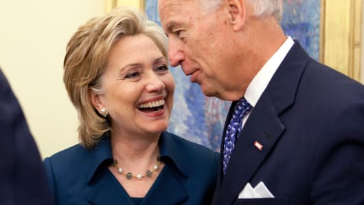 Hillary Clinton and Joseph Biden