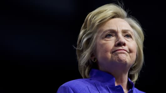 Democratic Presidential nominee Hillary Clinton