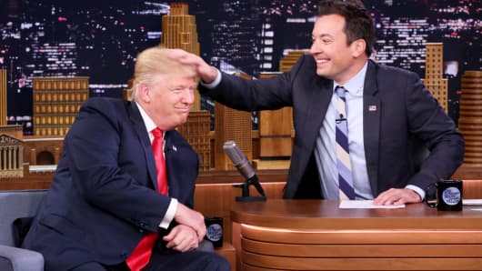 Donald Trump during an interview with host Jimmy Fallon on September 15, 2016.