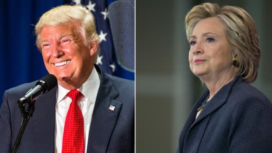 Republican presidential candidate Donald Trump and Democratic presidential candidate Hillary Clinton.