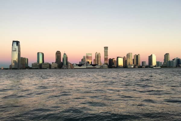 A view of Jersey City skyline from an early morning run.