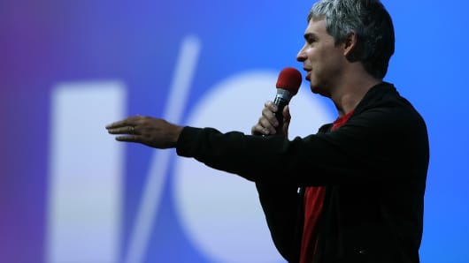 Larry Page chief executive officer of Google's parent company, Alphabet Inc.