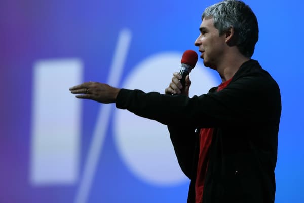 Larry Page chief executive officer of Google's parent company, Alphabet Inc.