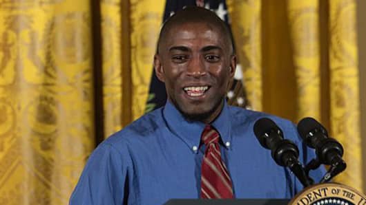 Terrence Wise speaks during the Summit on Worker Voice at the White House in Washington, DC