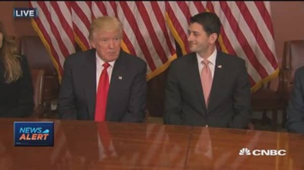 President-elect Trump and Paul Ryan meet