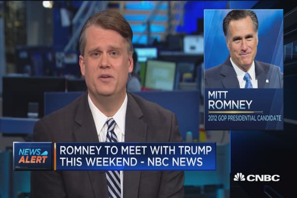 Romney & Trump to discuss Sec. of State position -NBC