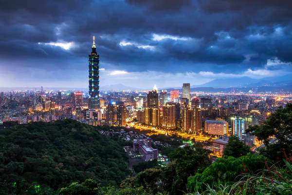 A modern metropolis: Taipei, Taiwan.