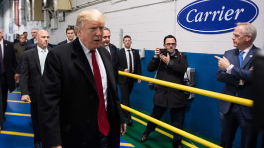 The Carrier deal: A symbol of President Trump's 'Hire American' pledge. Overlooked: Indiana is the fifth fastest-growing tech job market, and more than 800 foreign-owned businesses employ 170,800 state residents.