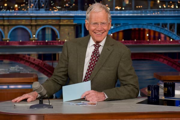 David Letterman was an avid user of index cards on the Late Show with David Letterman.