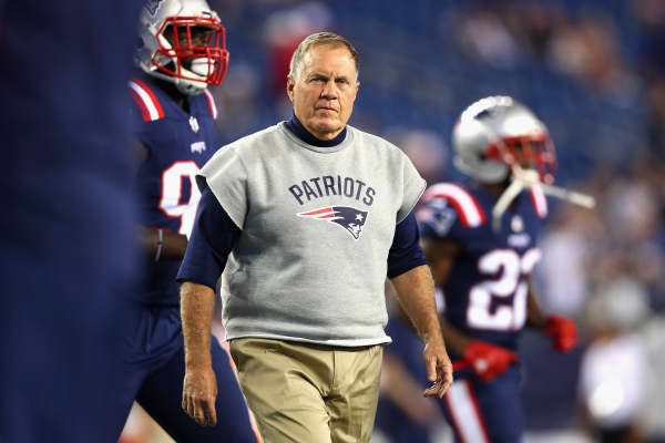 El entrenador en jefe de New England Patriots Bill Belichick