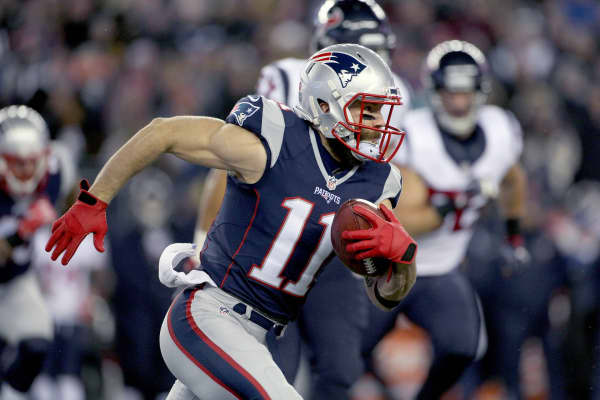 Wide receiver Julian Edelman #11 of the New England Patriots in action.