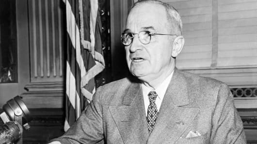Harry Truman (1884-1972), 33rd president of the U.S.