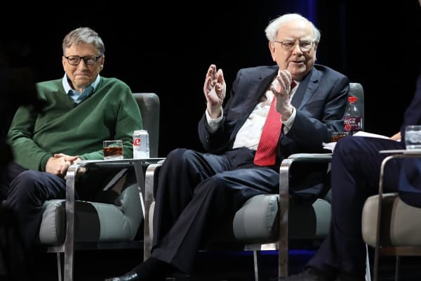 Longtime friends Warren Buffett and Bill Gates