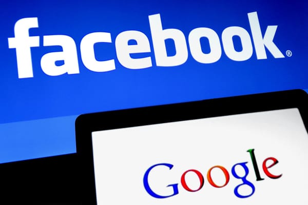 Facebook and Google logos