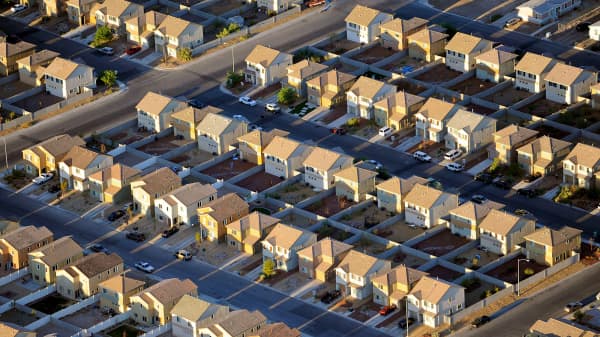 Rows of houses in Las Vegas.
