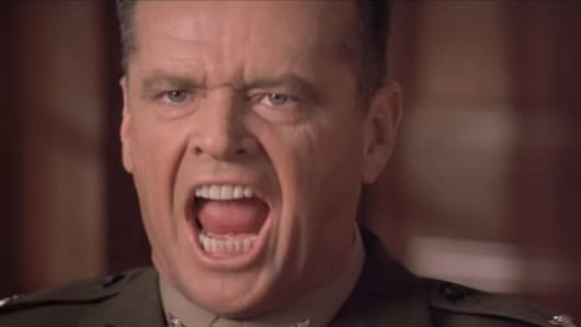 "You can't handle the truth!". Jack Nicholson in A Few Good Men.