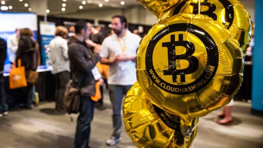 A Bitcoin conference in New York.
