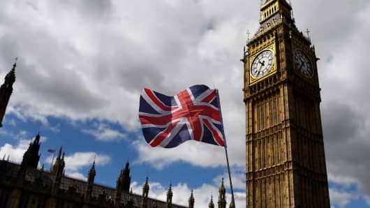 The Union Flag flies near the Houses of Parliament in London, Britain, June 7, 2017.