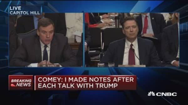 Comey: Made notes after meetings because of concern Trump would lie