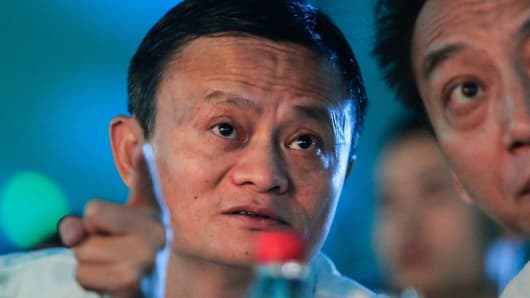Jack Ma, founder of the Alibaba Group attends the 2017 forum on rural headmasters on July 12, 2017 in Hangzhou, Zhejiang province of China.