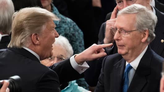 Image result for mitch mcconnell and trump