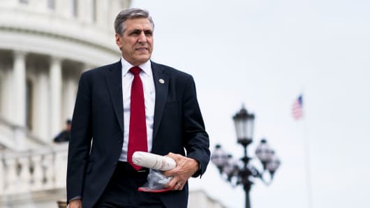 Rep. Lou Barletta, R-Pa., walks down the House steps at the Capitol in Washington, D.C.