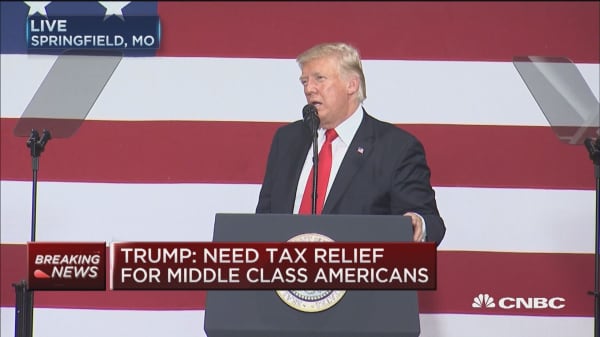 Trump: Calling on all of Congress to support tax reform