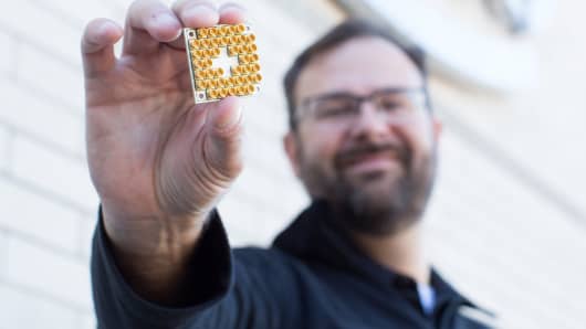 Intel's 17-qubit quantum test chip.