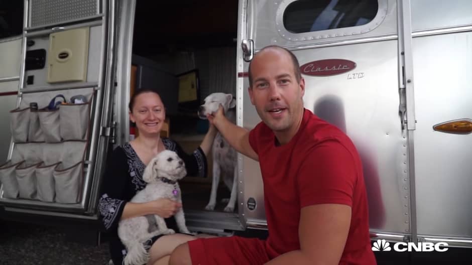 This couple retired in their 30s to travel full time in an Airstream trailer