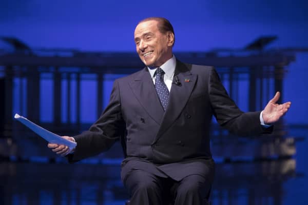 Former Italian Prime Minister Silvio Berlusconi attends the political show 'Porta a Porta' at RAIÕs broadcast studios, on November 16, 2017 in Rome, Italy.