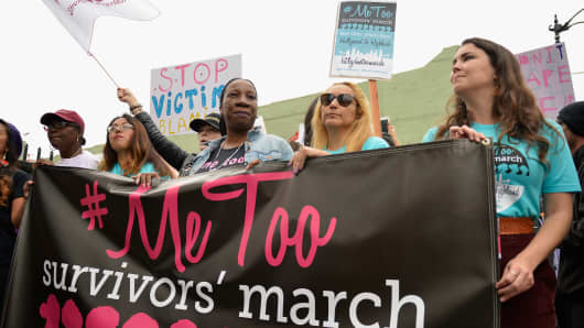 Take Back The Workplace March And #MeToo Survivors March & Rally on November 12, 2017 in Hollywood, California.