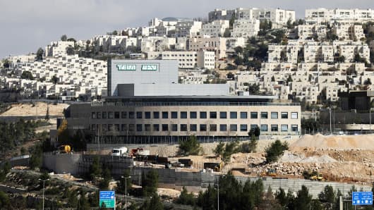 A Teva Pharmaceutical Industries building is seen in Jerusalem December 14, 2017.