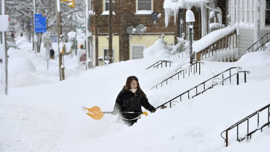 Image result for Erie, Pennsylvania, pummeled by record 5 feet of snow