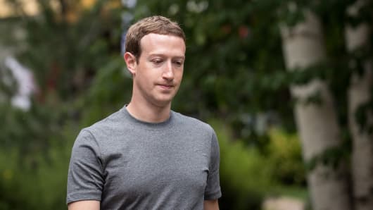 Mark Zuckerberg, chief executive officer and founder of Facebook in July 2017