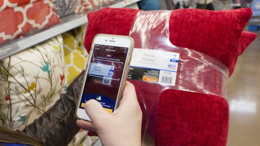 Walmart's scan and go technology.