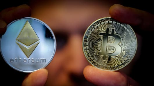 Bitcoin and ether are the two most prominent cryptocurrencies.