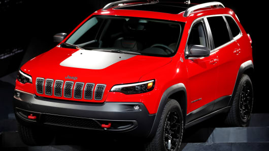 The 2019 Jeep Cherokee is presented at the International Auto Show in Detroit, Michigan, United States, January 16, 2018.