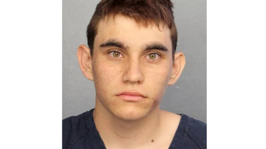 Suspect Nikolas Cruz poses for a mugshot photo after being arrested February 14, 2017 in Parkland, Florida.