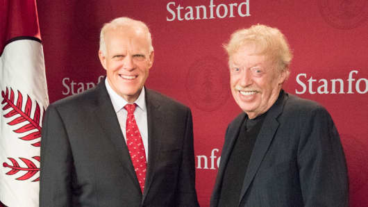 Alphabet Chairman John Hennessy and Nike co-founder Philip Knight