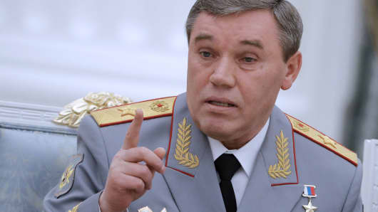 Russia's First Deputy Defence Minister, Chief of the General Staff of the Russian Armed Forces, General Valery Gerasimov.