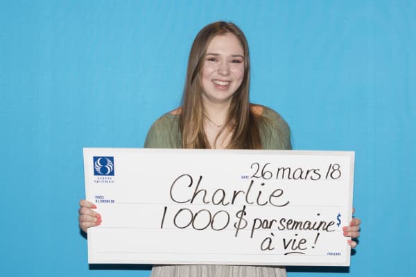 Charlie Lagarde,18-year-old winner of the Gagnant à Vie lottery